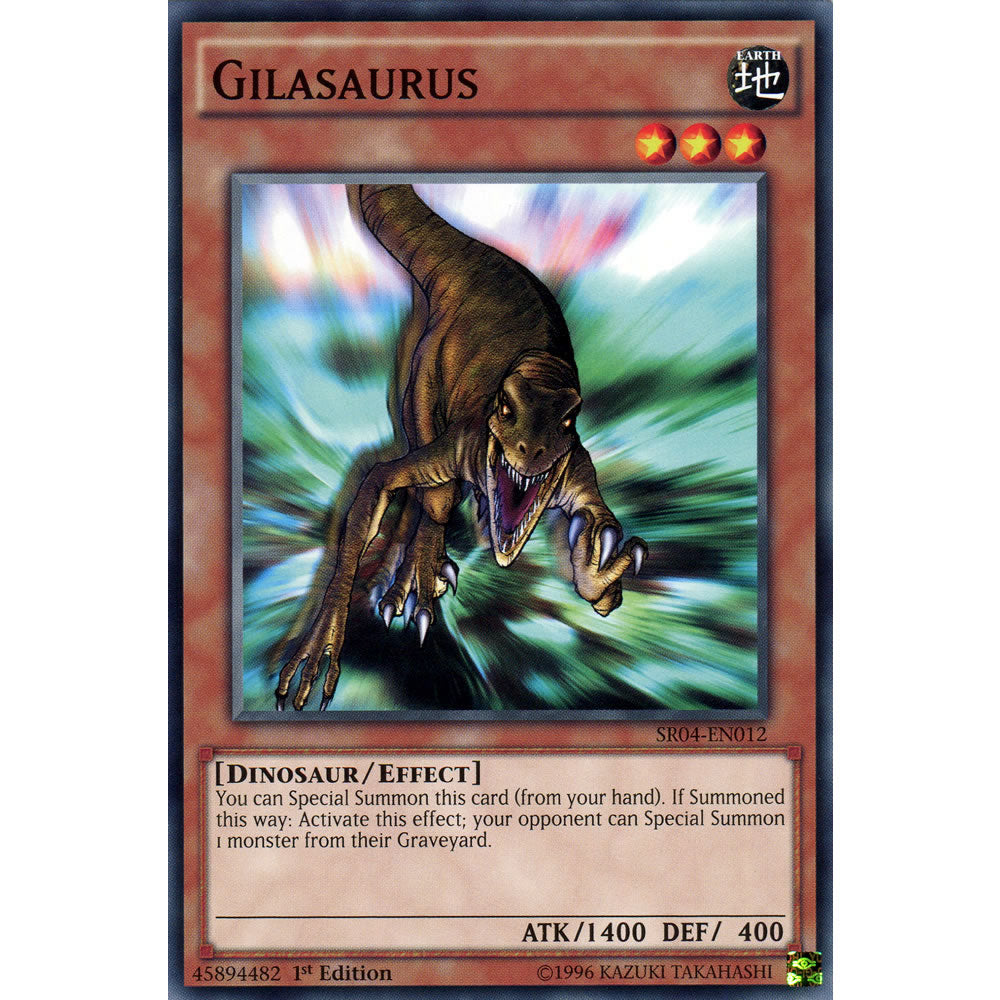 Gilasaurus SR04-EN012 Yu-Gi-Oh! Card from the Dinomasher's Fury Set