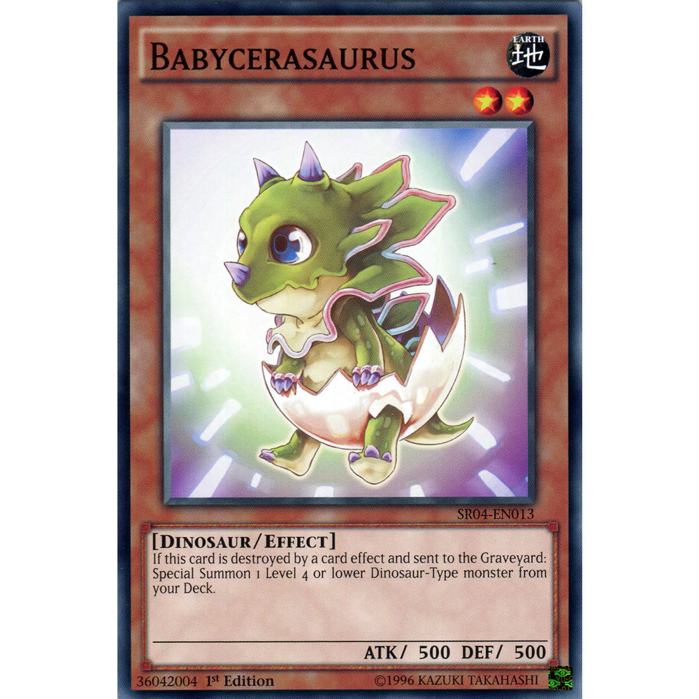 Babycerasaurus SR04-EN013 Yu-Gi-Oh! Card from the Dinomasher's Fury Set