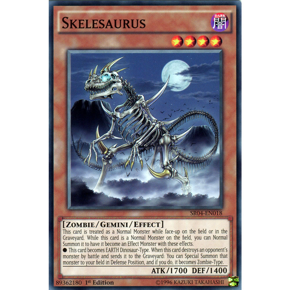 Skelesaurus SR04-EN018 Yu-Gi-Oh! Card from the Dinomasher's Fury Set