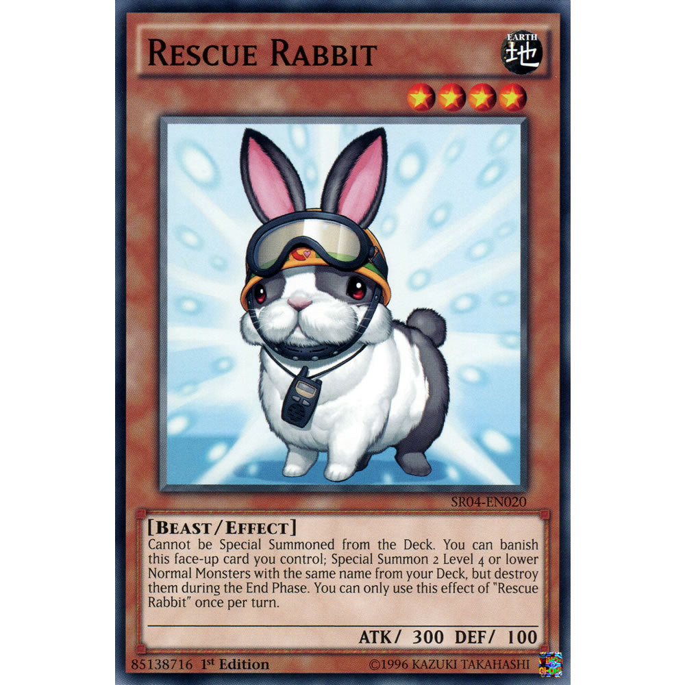 Rescue Rabbit SR04-EN020 Yu-Gi-Oh! Card from the Dinomasher's Fury Set