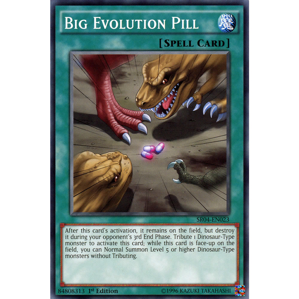 Big Evolution Pill SR04-EN023 Yu-Gi-Oh! Card from the Dinomasher's Fury Set