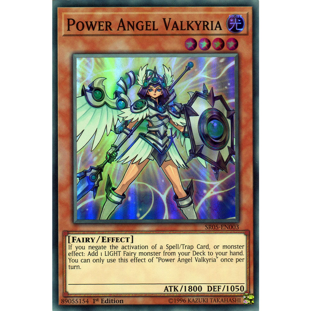 Power Angel Valkyria SR05-EN003 Yu-Gi-Oh! Card from the Wave of Light Set