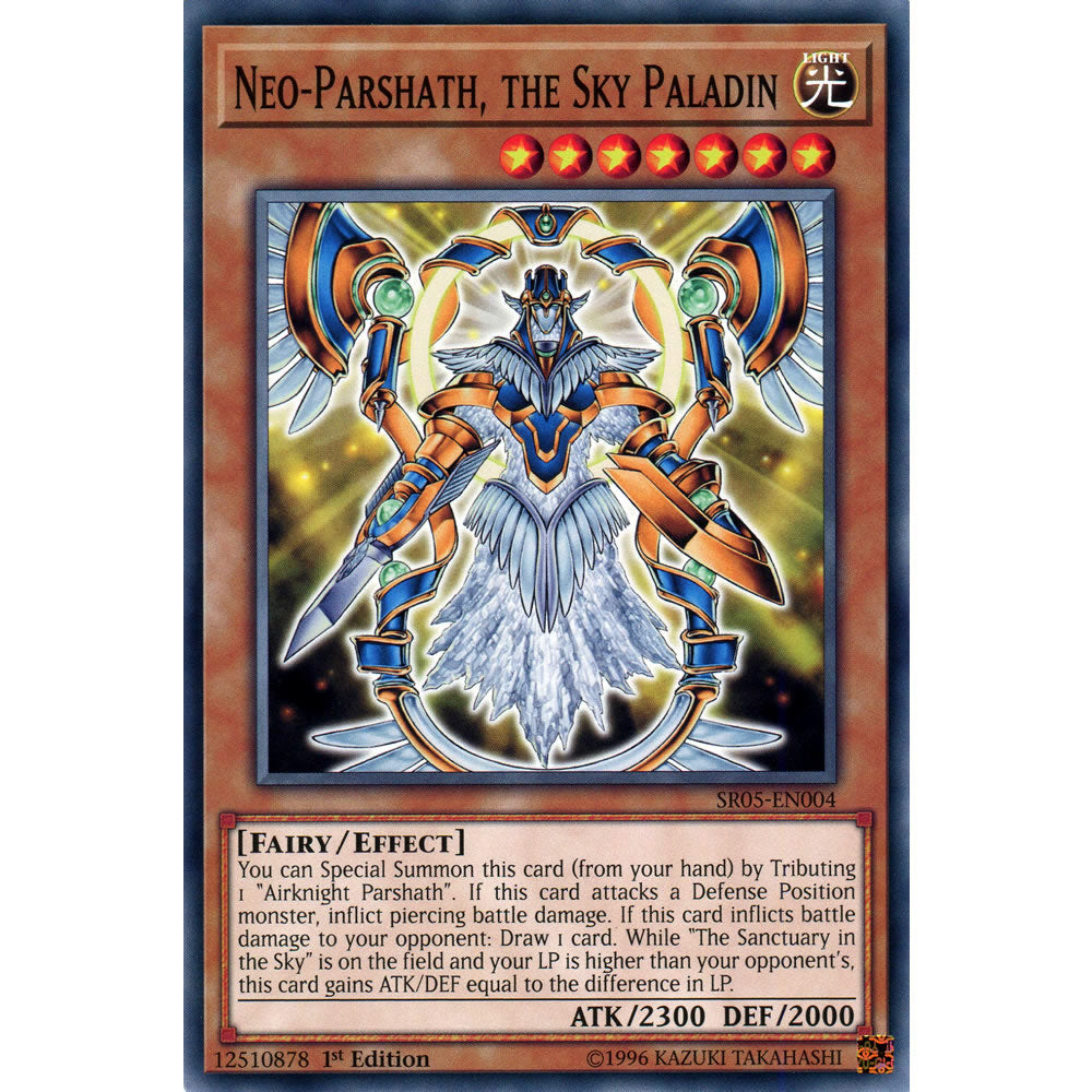 Neo-Parshath, the Sky Paladin SR05-EN004 Yu-Gi-Oh! Card from the Wave of Light Set