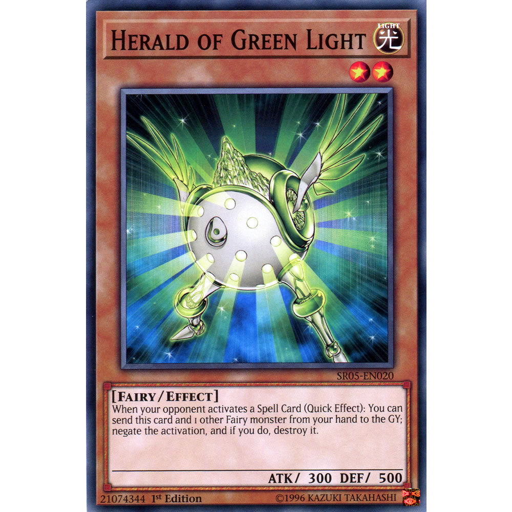 Herald of Green Light SR05-EN020 Yu-Gi-Oh! Card from the Wave of Light Set