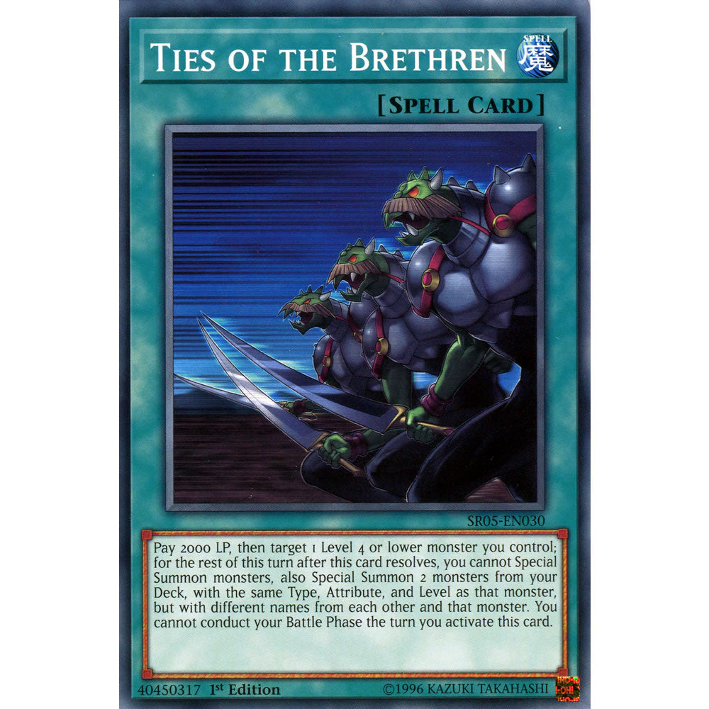 Ties of the Brethren SR05-EN030 Yu-Gi-Oh! Card from the Wave of Light Set
