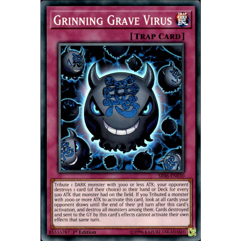 Grinning Grave Virus SR06-EN030 Yu-Gi-Oh! Card from the Lair of Darkness Set