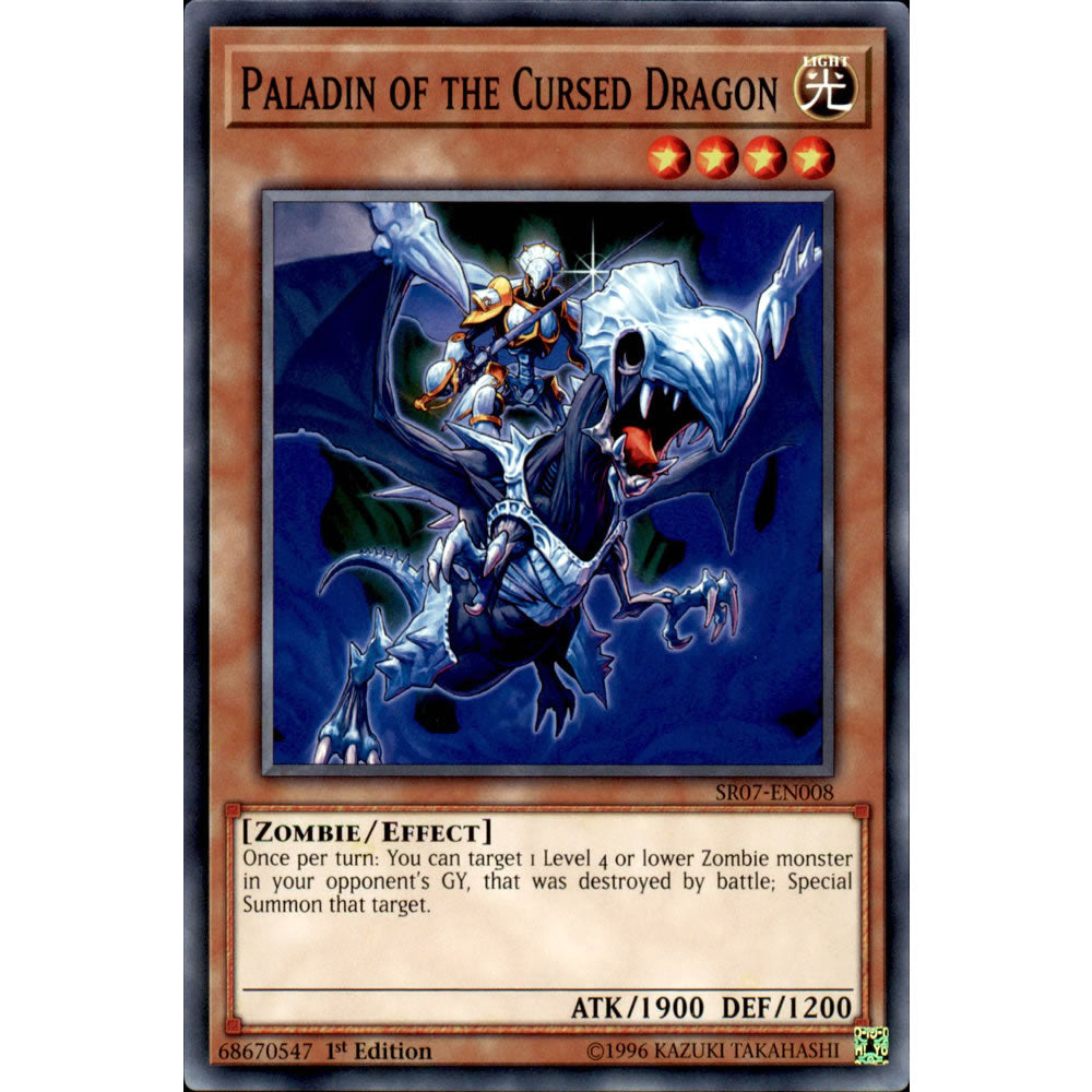 Paladin of the Cursed Dragon SR07-EN008 Yu-Gi-Oh! Card from the Zombie Horde Set