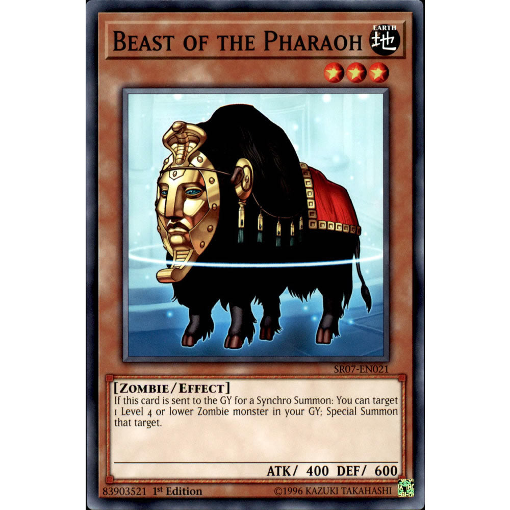 Beast of the Pharaoh SR07-EN021 Yu-Gi-Oh! Card from the Zombie Horde Set