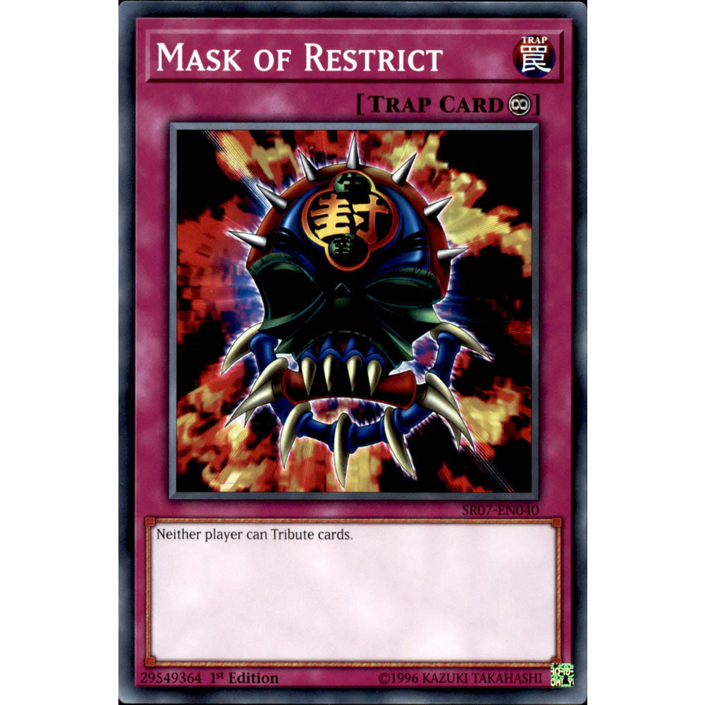 Mask of Restrict SR07-EN040 Yu-Gi-Oh! Card from the Zombie Horde Set