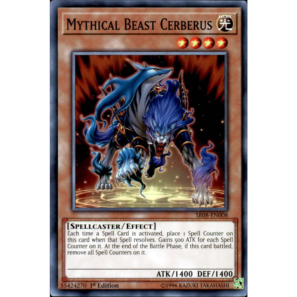 Mythical Beast Cerberus SR08-EN008 Yu-Gi-Oh! Card from the Order of the Spellcasters Set