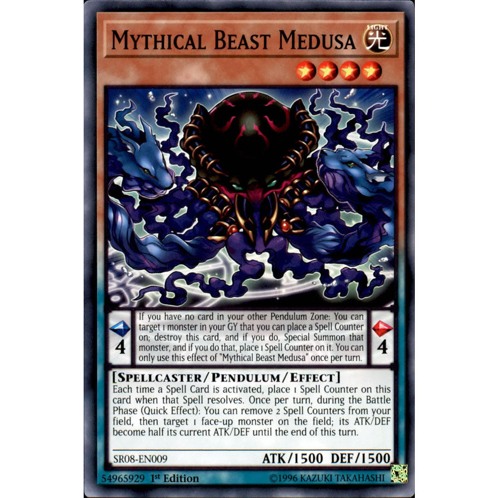 Mythical Beast Medusa SR08-EN009 Yu-Gi-Oh! Card from the Order of the Spellcasters Set