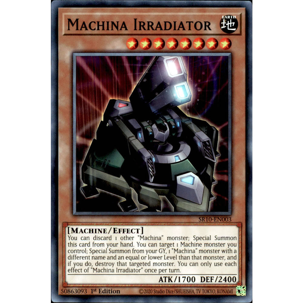 Machina Irradiator SR10-EN003 Yu-Gi-Oh! Card from the Mechanized Madness Set