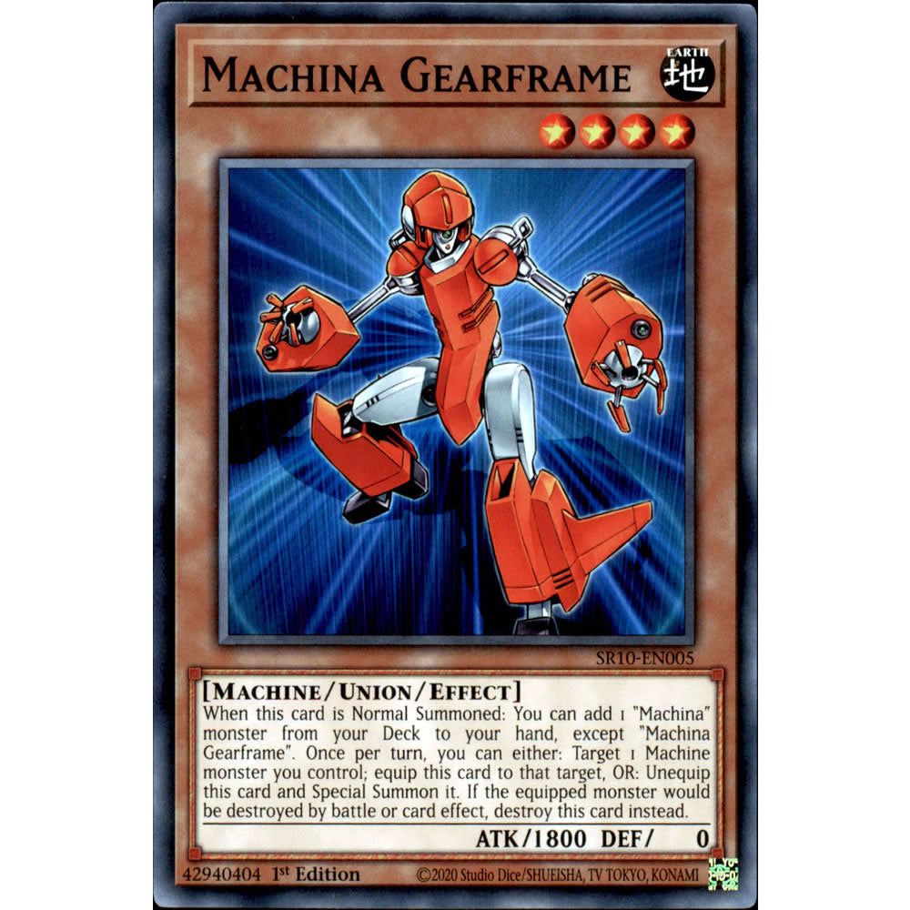 Machina Gearframe SR10-EN005 Yu-Gi-Oh! Card from the Mechanized Madness Set