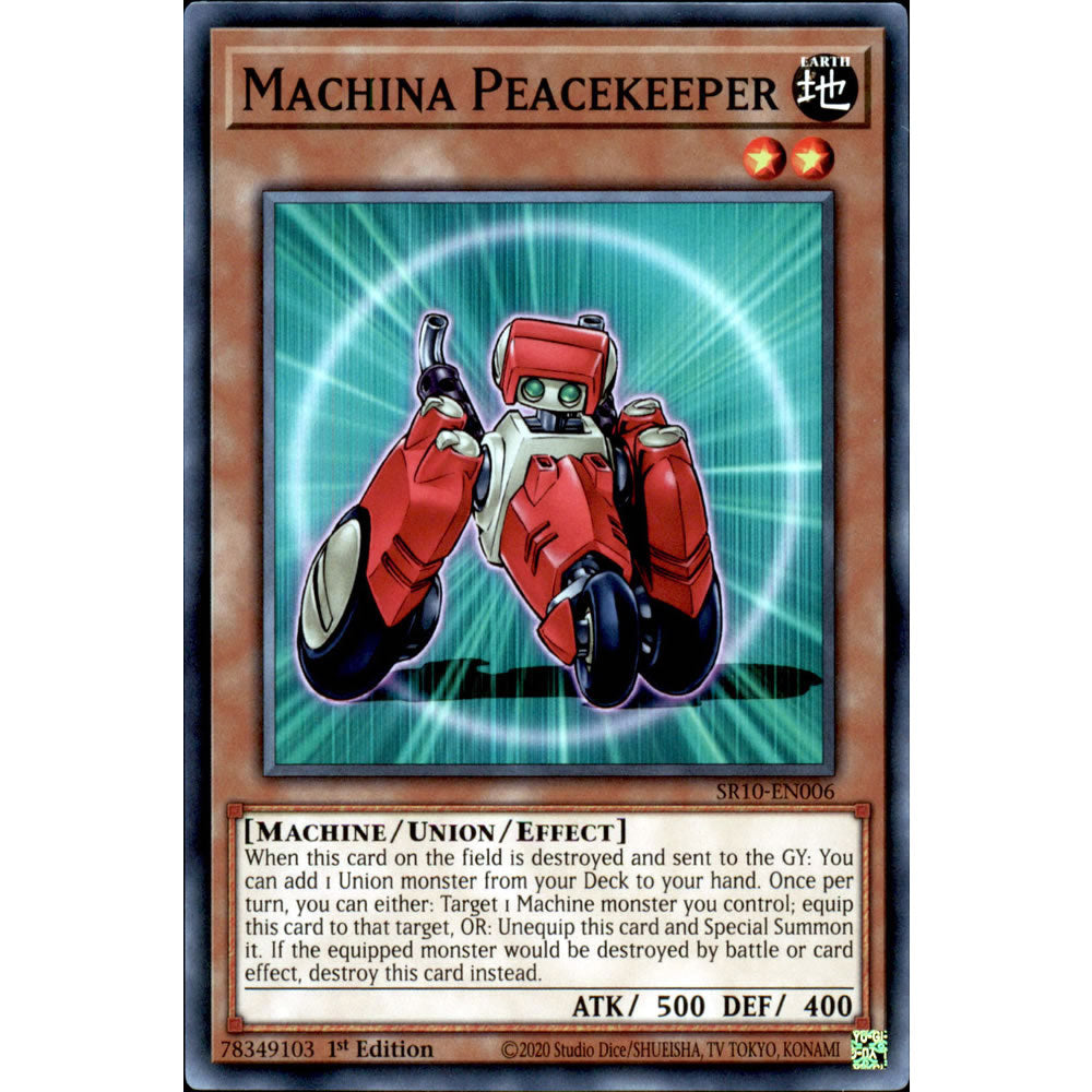Machina Peacekeeper SR10-EN006 Yu-Gi-Oh! Card from the Mechanized Madness Set