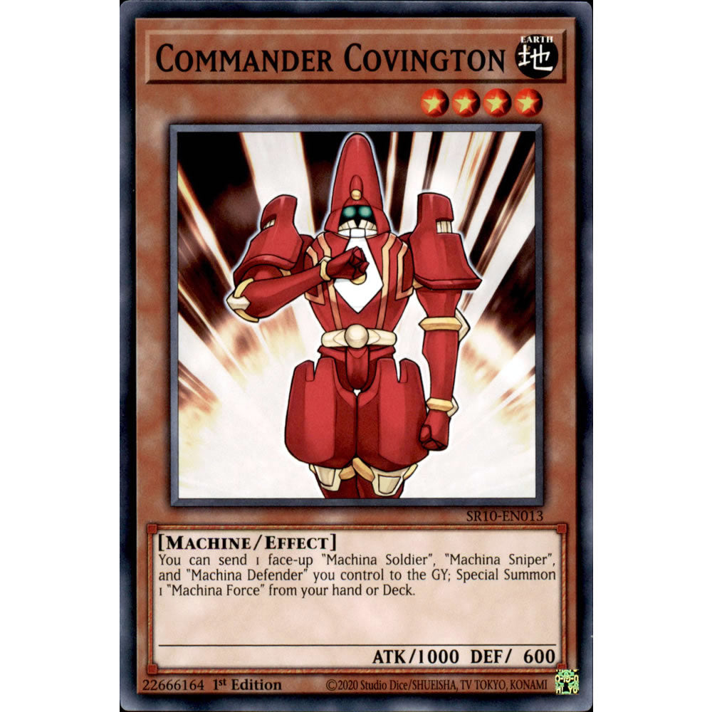 Commander Covington SR10-EN013 Yu-Gi-Oh! Card from the Mechanized Madness Set