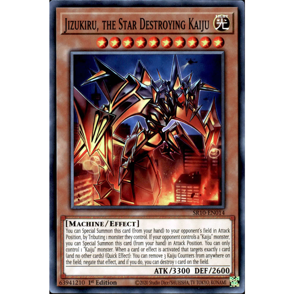 Jizukiru, the Star Destroying Kaiju SR10-EN014 Yu-Gi-Oh! Card from the Mechanized Madness Set