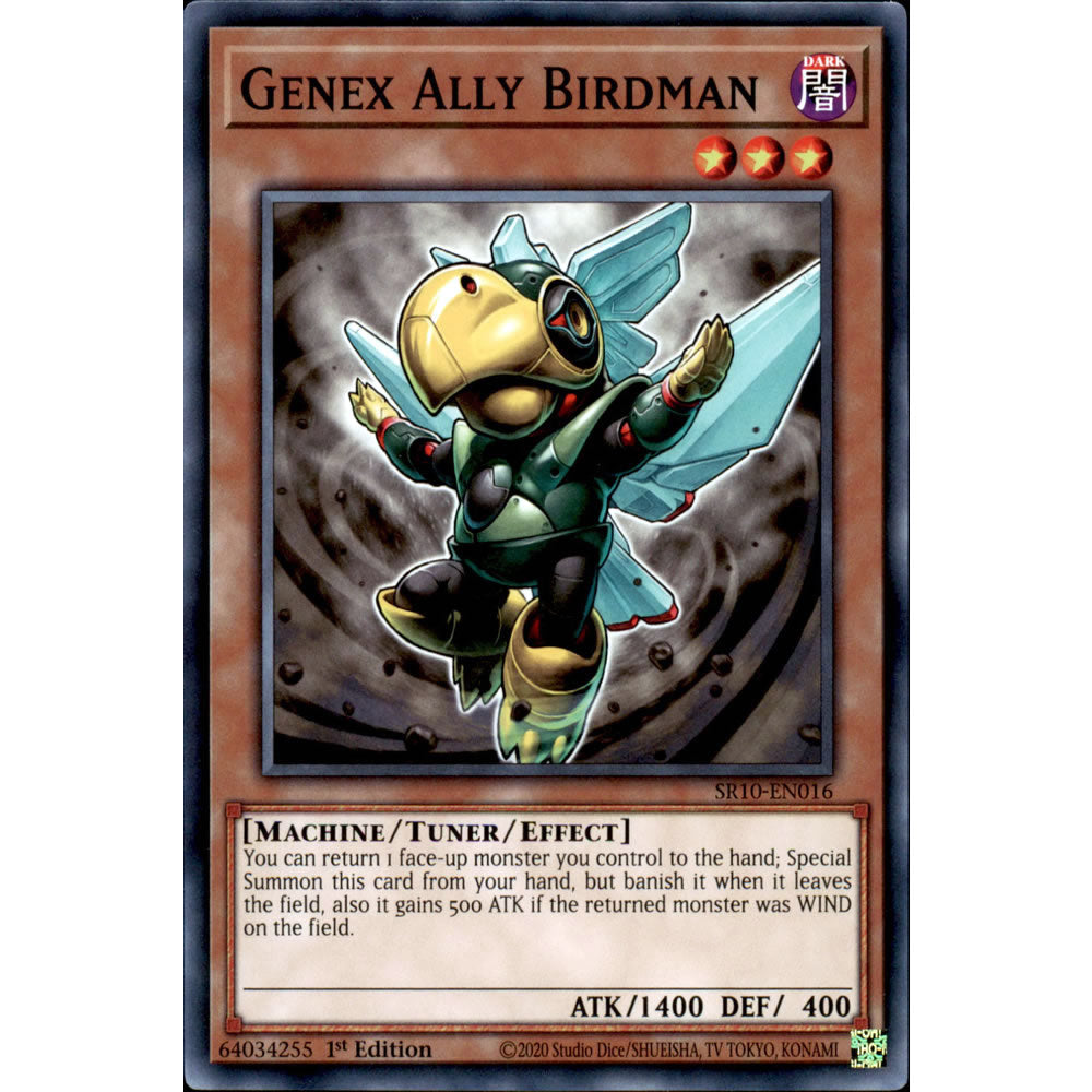 Genex Ally Birdman SR10-EN016 Yu-Gi-Oh! Card from the Mechanized Madness Set