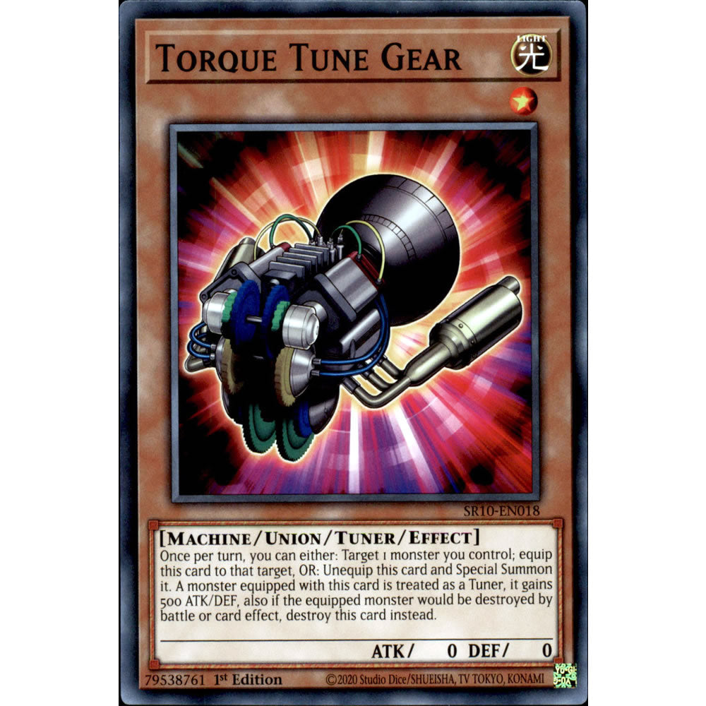 Torque Tune Gear SR10-EN018 Yu-Gi-Oh! Card from the Mechanized Madness Set
