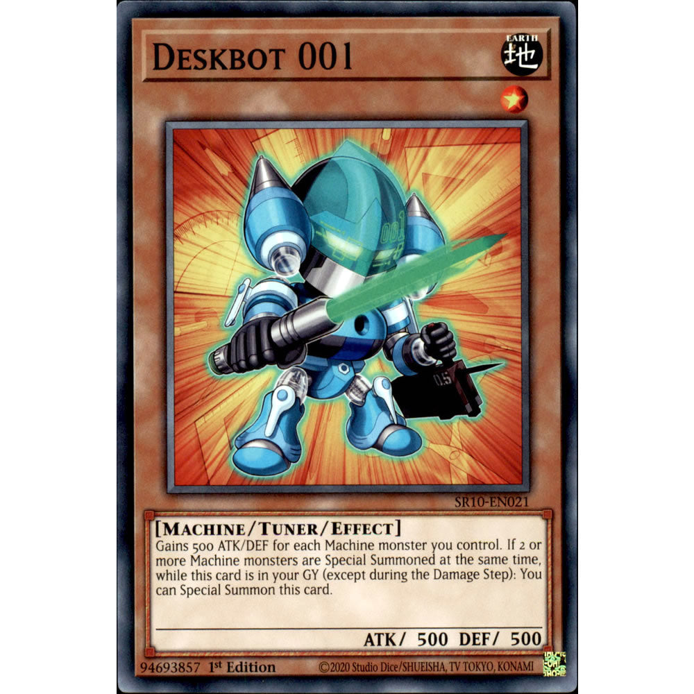 Deskbot 001 SR10-EN021 Yu-Gi-Oh! Card from the Mechanized Madness Set