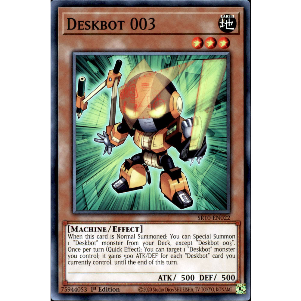 Deskbot 003 SR10-EN022 Yu-Gi-Oh! Card from the Mechanized Madness Set