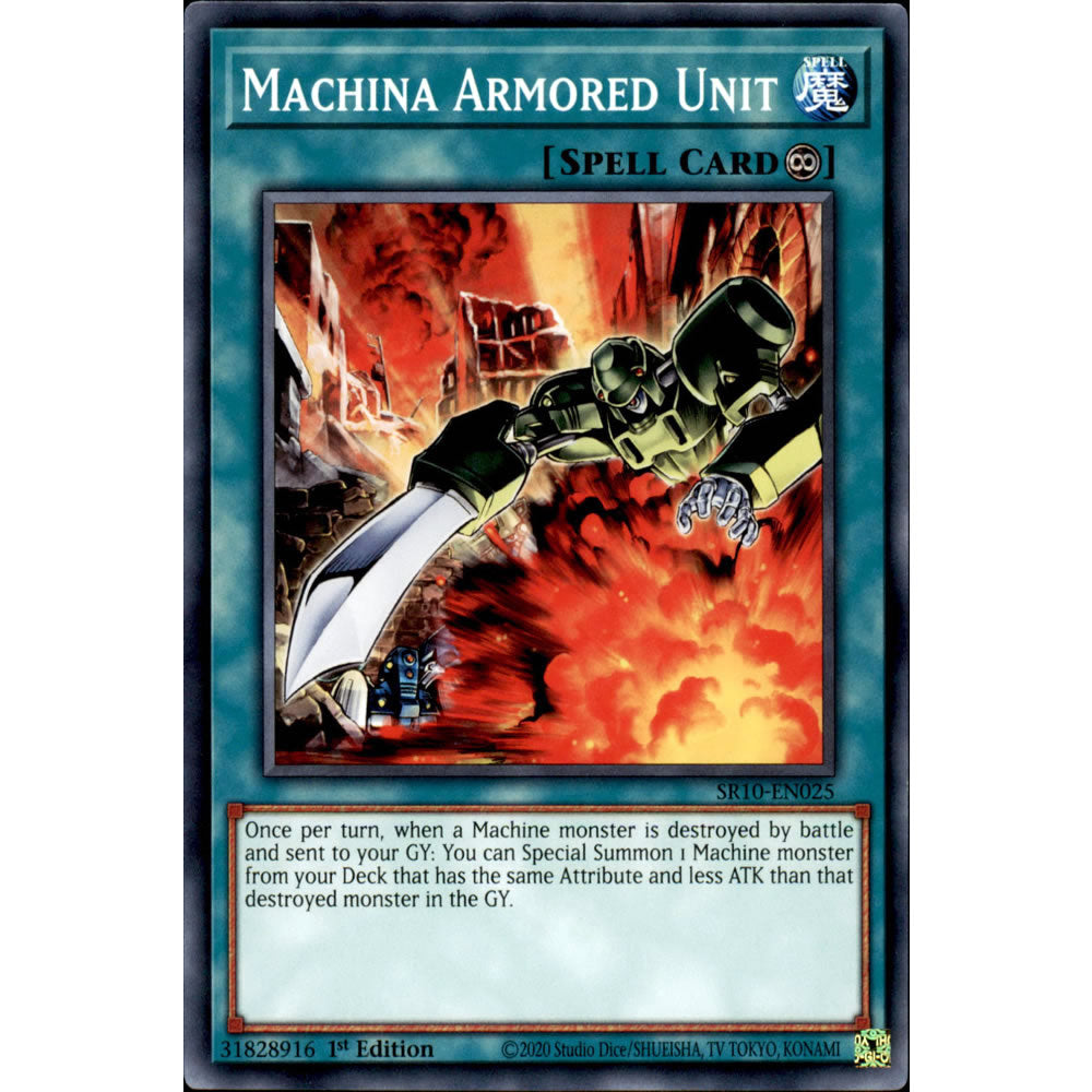 Machina Armored Unit SR10-EN025 Yu-Gi-Oh! Card from the Mechanized Madness Set