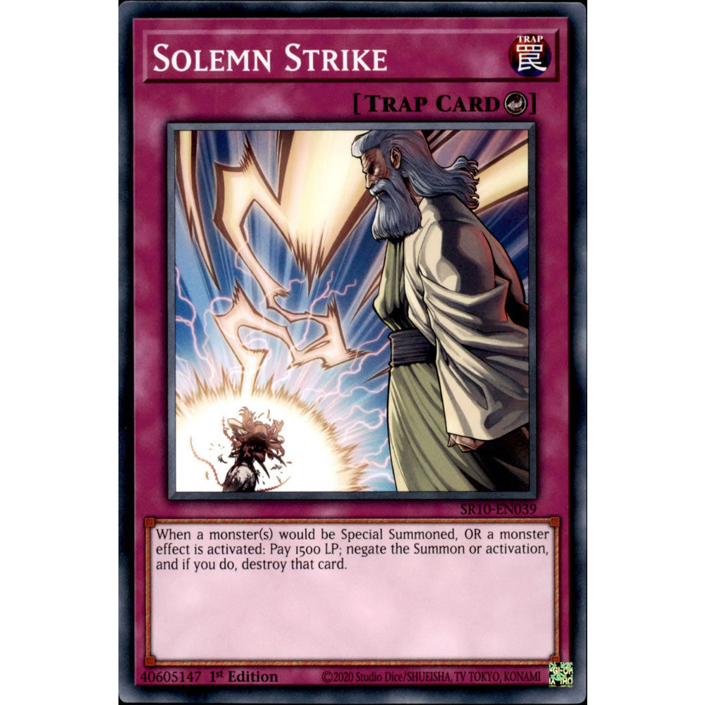 Solemn Strike SR10-EN039 Yu-Gi-Oh! Card from the Mechanized Madness Set