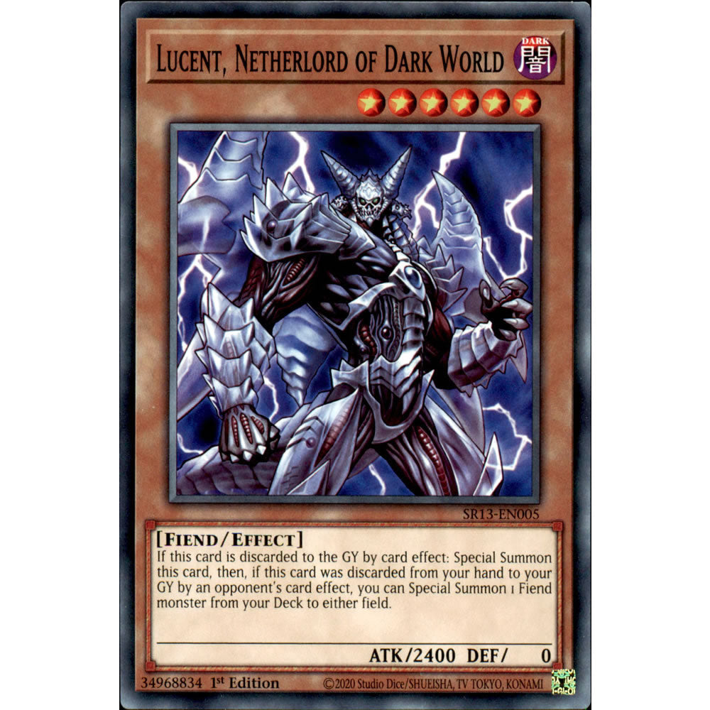 Lucent, Netherlord of Dark World SR13-EN005 Yu-Gi-Oh! Card from the Dark World Set