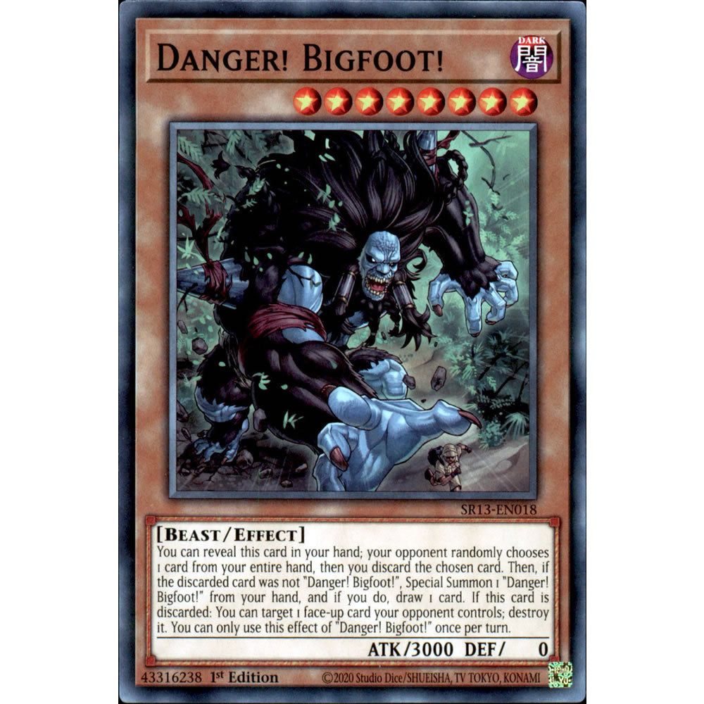 Danger! Bigfoot! SR13-EN018 Yu-Gi-Oh! Card from the Dark World Set