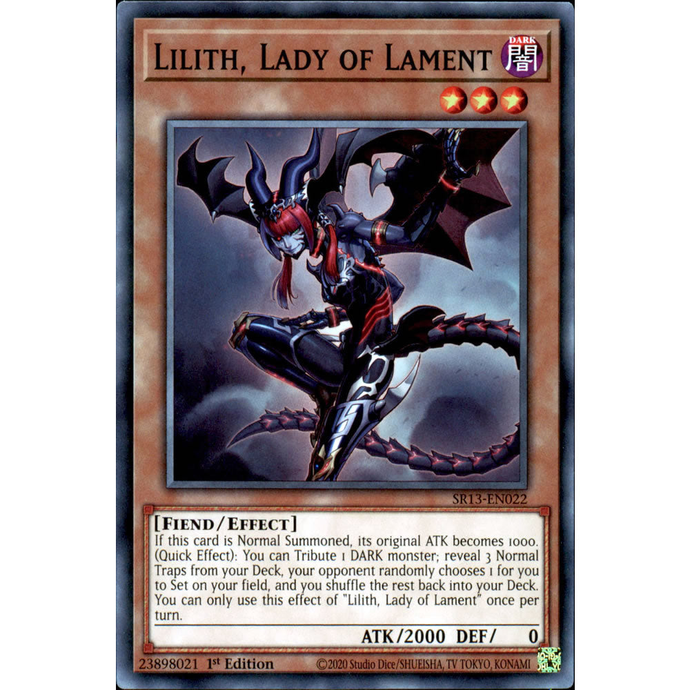 Lilith, Lady of Lament SR13-EN022 Yu-Gi-Oh! Card from the Dark World Set