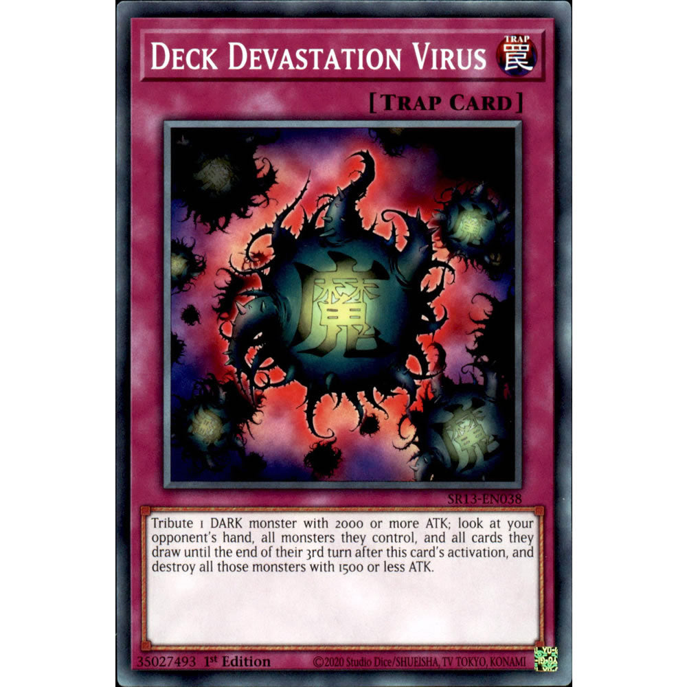 Deck Devastation Virus SR13-EN038 Yu-Gi-Oh! Card from the Dark World Set