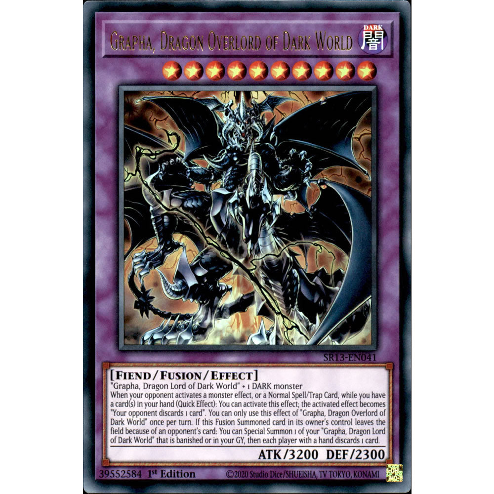 Grapha, Dragon Overlord of Dark World SR13-EN041 Yu-Gi-Oh! Card from the Dark World Set