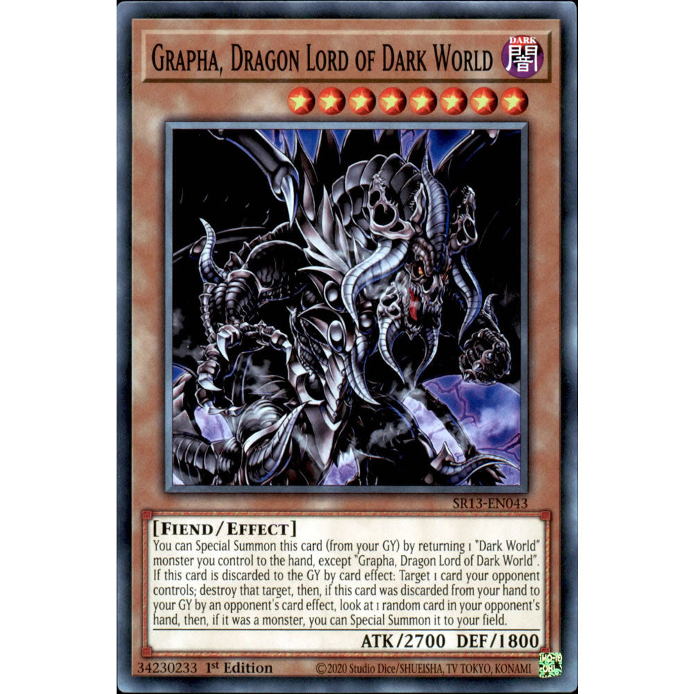Grapha, Dragon Lord of Dark World SR13-EN043 Yu-Gi-Oh! Card from the Dark World Set