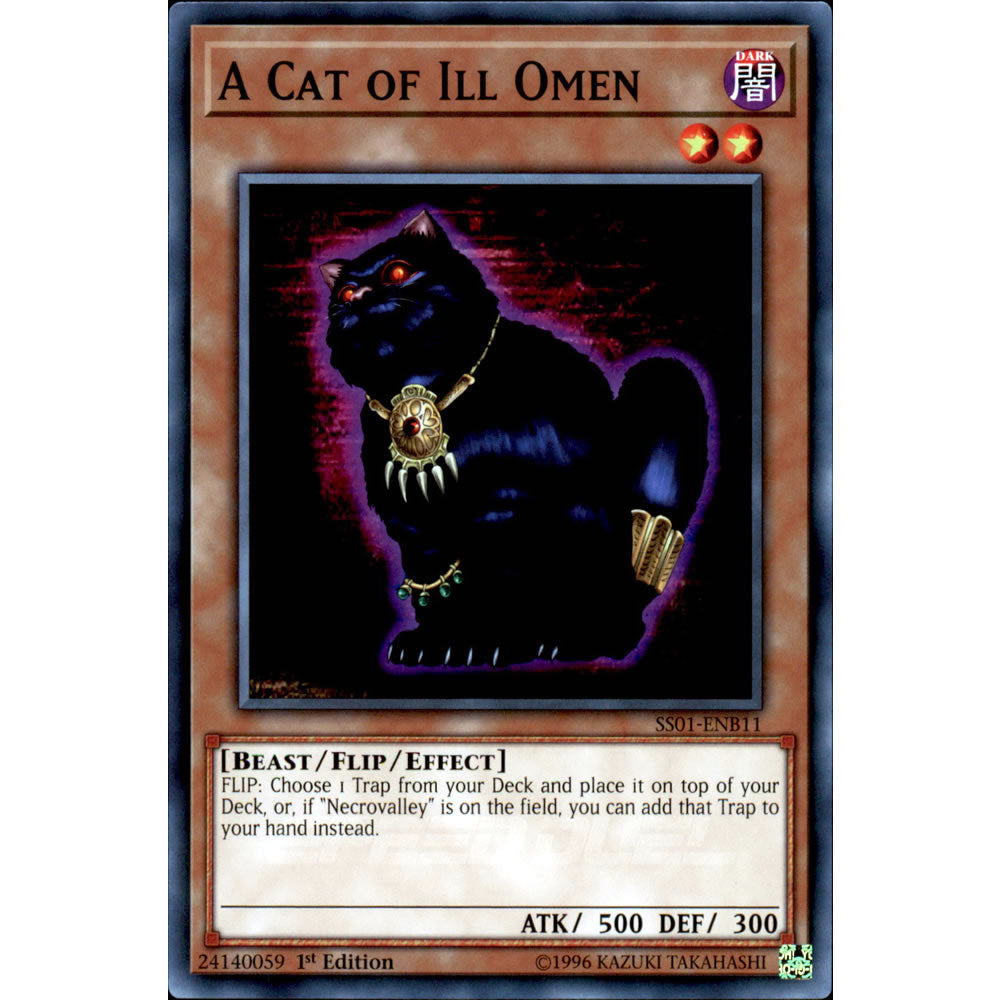 A Cat of Ill Omen SS01-ENB11 Yu-Gi-Oh! Card from the Speed Duel: Destiny Masters Set