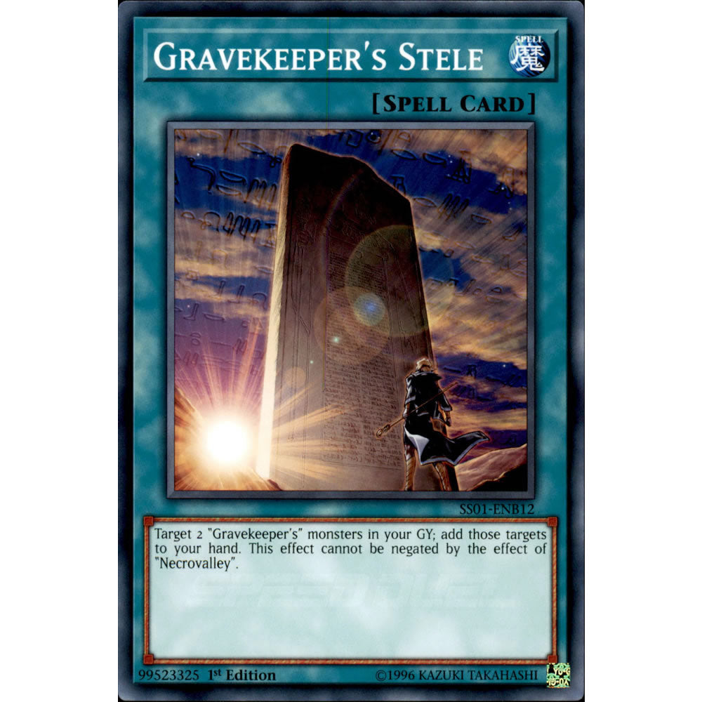 Gravekeeper's Stele SS01-ENB12 Yu-Gi-Oh! Card from the Speed Duel: Destiny Masters Set
