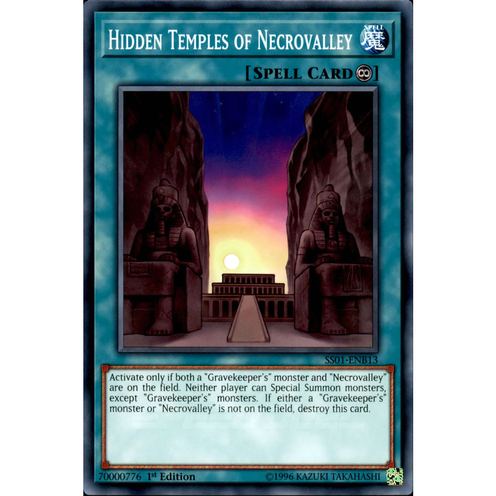 Hidden Temples of Necrovalley SS01-ENB13 Yu-Gi-Oh! Card from the Speed Duel: Destiny Masters Set