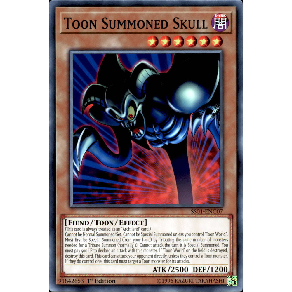 Toon Summoned Skull SS01-ENC07 Yu-Gi-Oh! Card from the Speed Duel: Destiny Masters Set