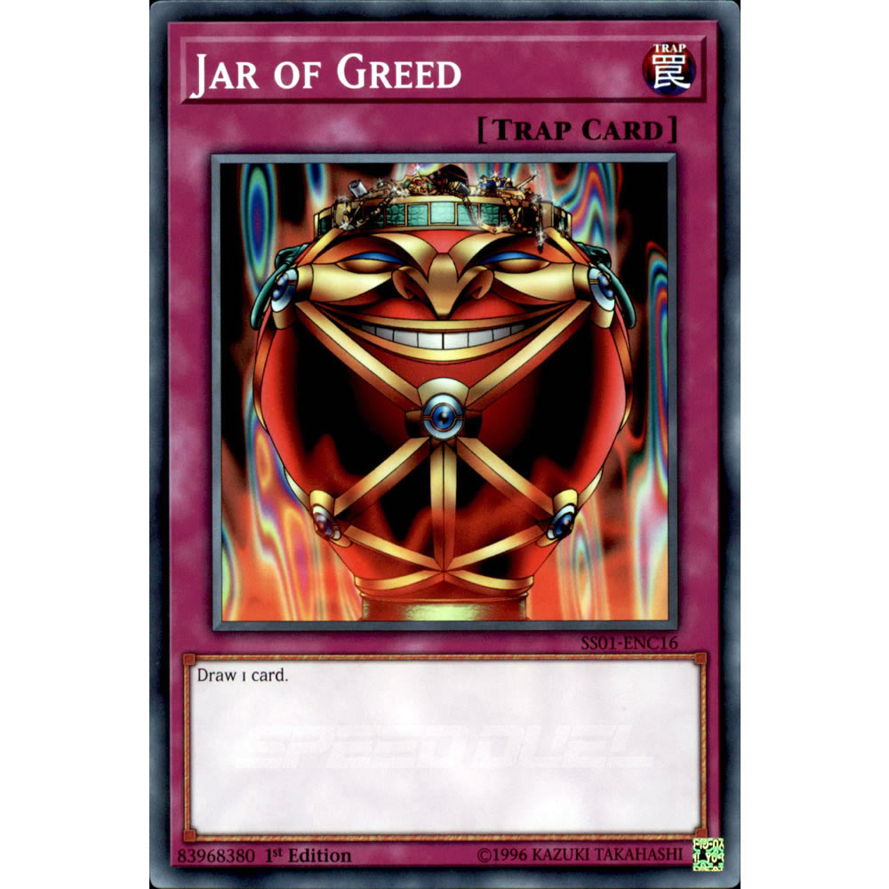 Jar of Greed SS01-ENC16 Yu-Gi-Oh! Card from the Speed Duel: Destiny Masters Set