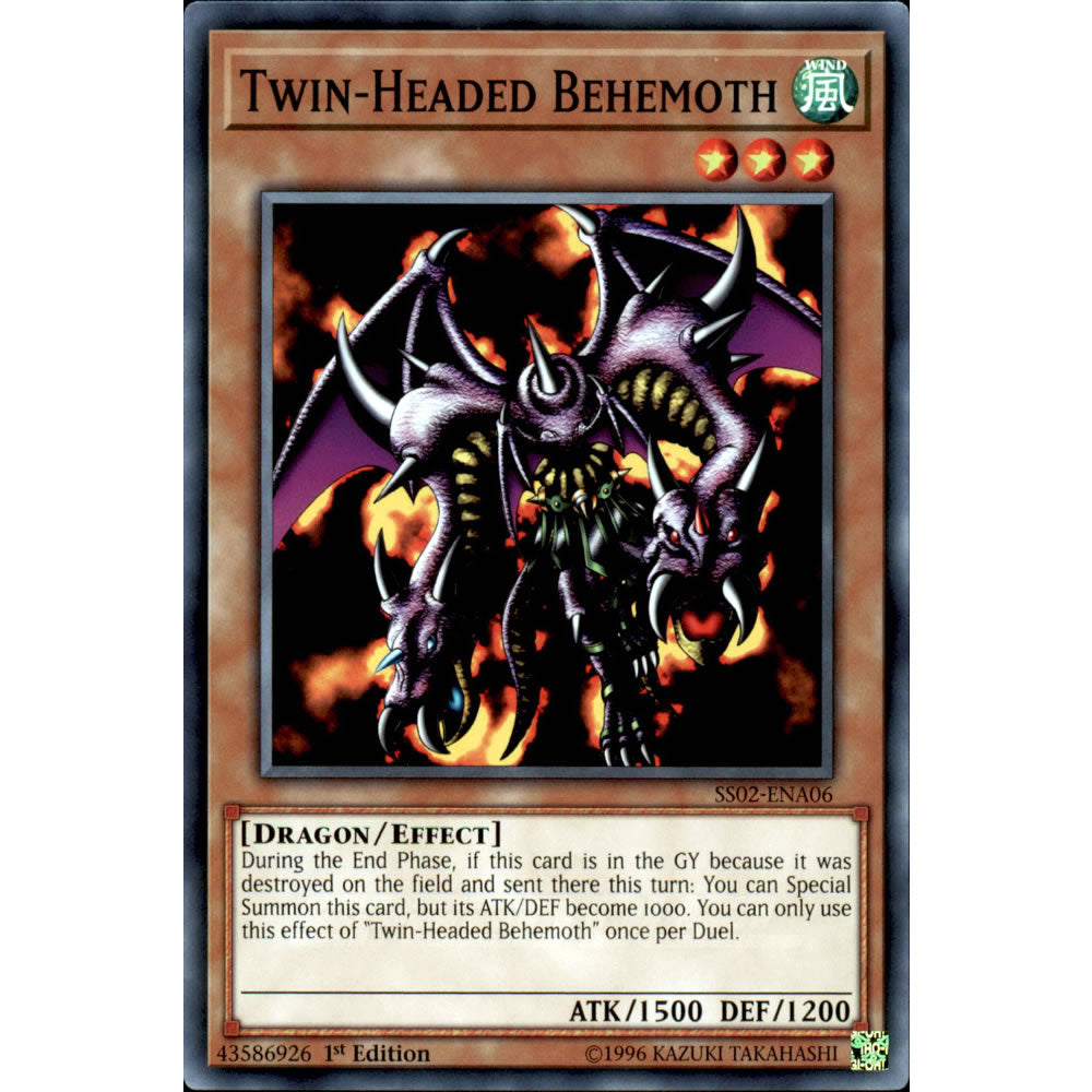 Twin-Headed Behemoth SS02-ENA06 Yu-Gi-Oh! Card from the Speed Duel: Duelists of Tomorrow Set