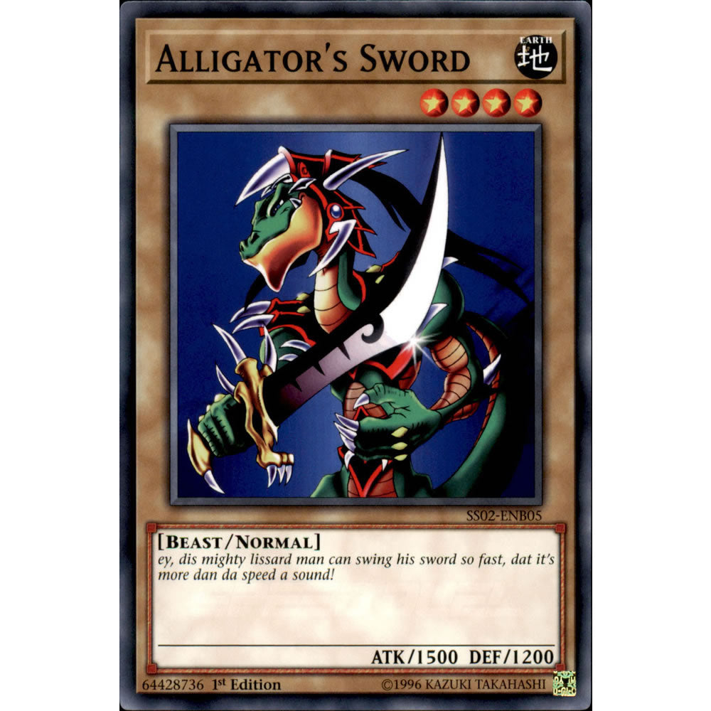 Alligator's Sword SS02-ENB05 Yu-Gi-Oh! Card from the Speed Duel: Duelists of Tomorrow Set