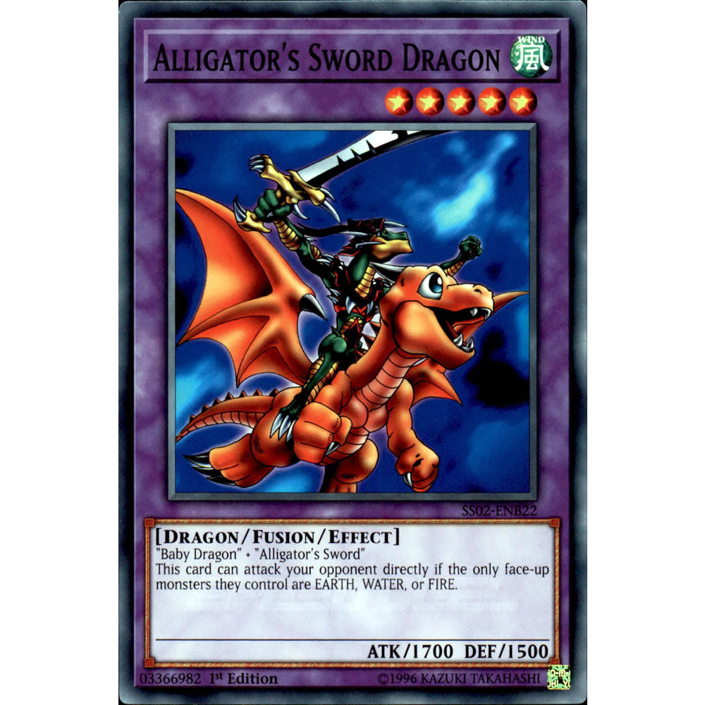 Alligator's Sword Dragon SS02-ENB22 Yu-Gi-Oh! Card from the Speed Duel: Duelists of Tomorrow Set