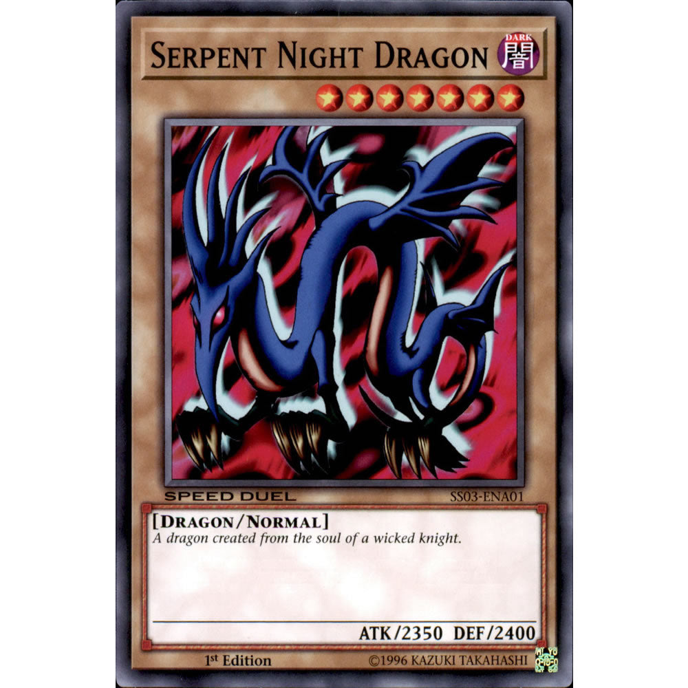 Serpent Night Dragon SS03-ENA01 Yu-Gi-Oh! Card from the Speed Duel: Ultimate Predators Set