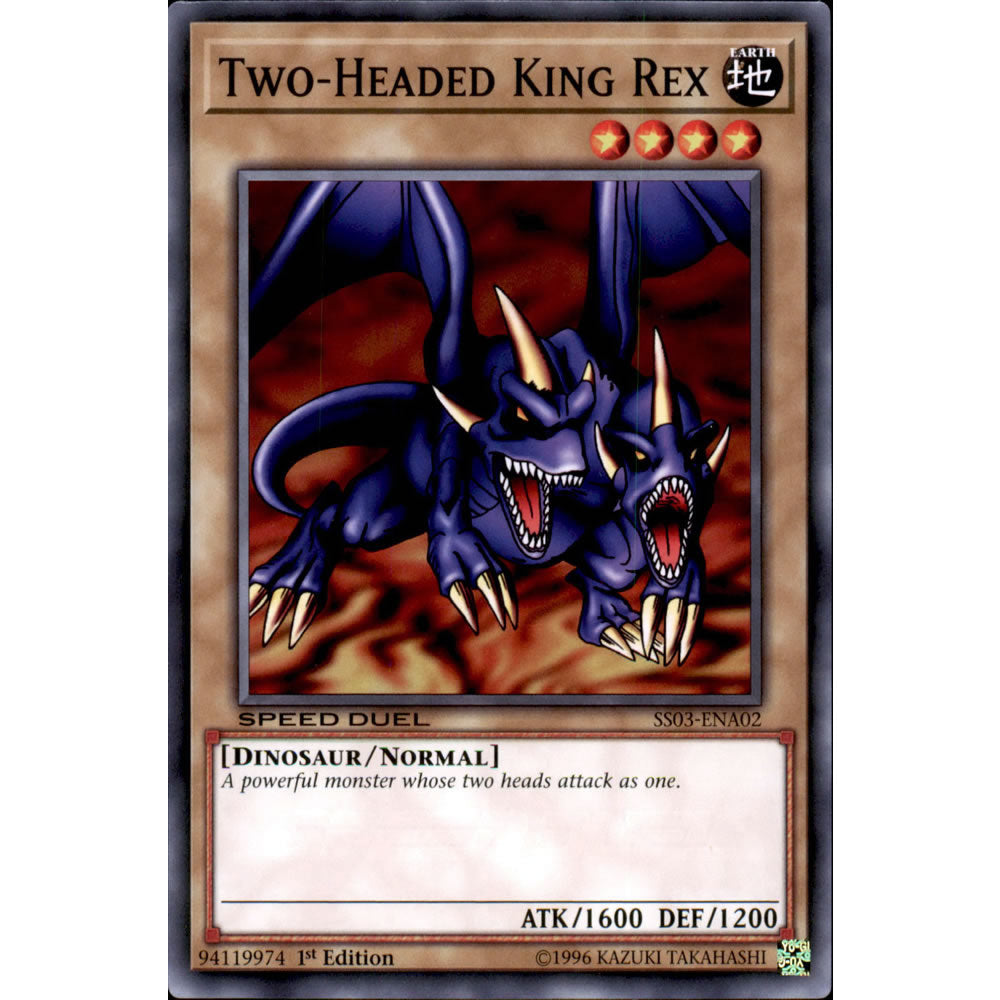Two-Headed King Rex SS03-ENA02 Yu-Gi-Oh! Card from the Speed Duel: Ultimate Predators Set