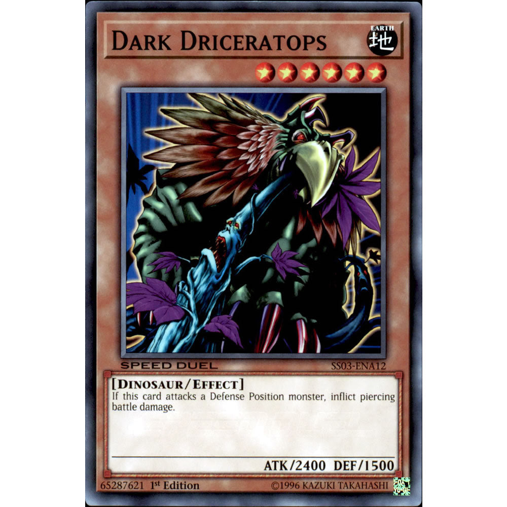 Dark Driceratops SS03-ENA12 Yu-Gi-Oh! Card from the Speed Duel: Ultimate Predators Set
