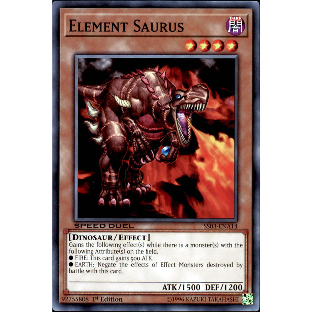 Element Saurus SS03-ENA14 Yu-Gi-Oh! Card from the Speed Duel: Ultimate Predators Set