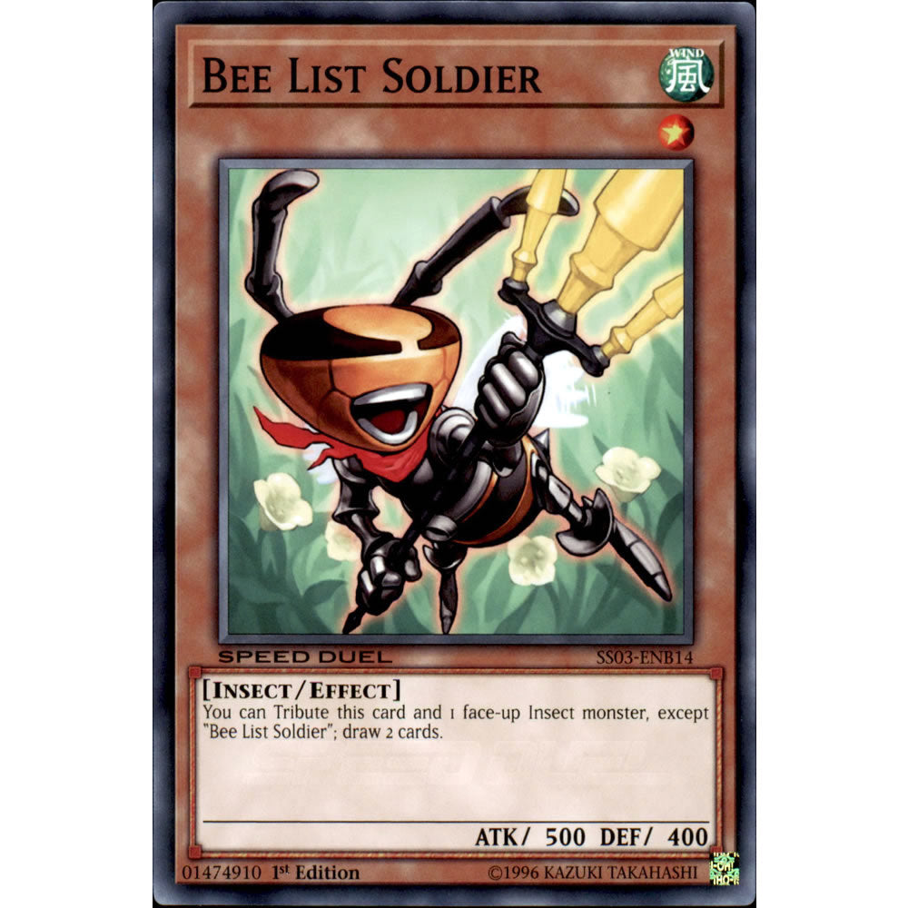Bee List Soldier SS03-ENB14 Yu-Gi-Oh! Card from the Speed Duel: Ultimate Predators Set