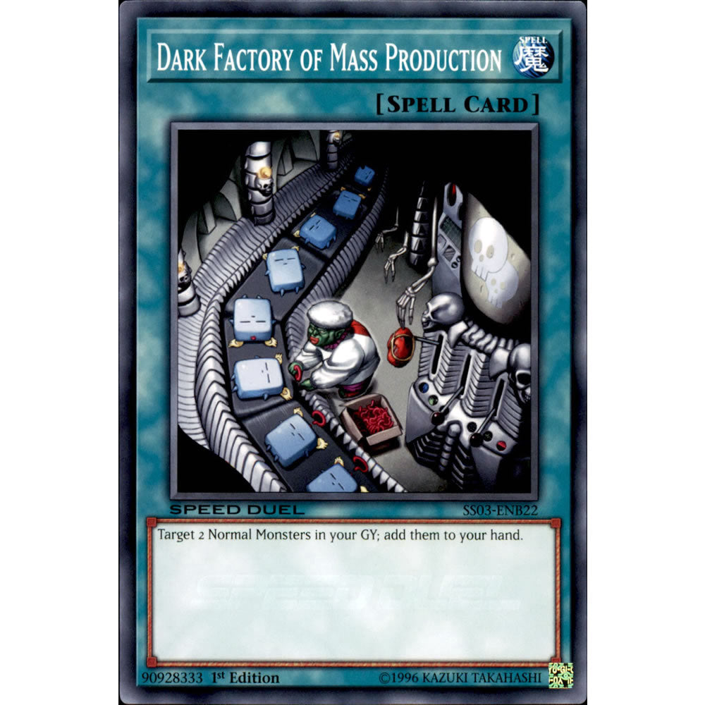 Dark Factory of Mass Production SS03-ENB22 Yu-Gi-Oh! Card from the Speed Duel: Ultimate Predators Set