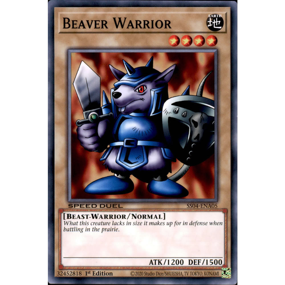 Beaver Warrior SS04-ENA05 Yu-Gi-Oh! Card from the Speed Duel: Match of the Millennium Set