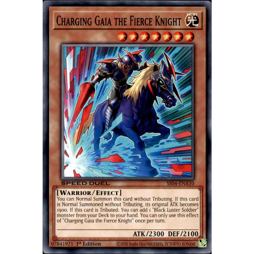 Charging Gaia the Fierce Knight SS04-ENA10 Yu-Gi-Oh! Card from the Speed Duel: Match of the Millennium Set