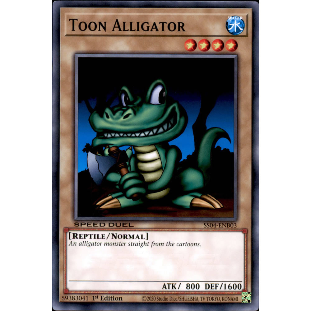 Toon Alligator SS04-ENB03 Yu-Gi-Oh! Card from the Speed Duel: Match of the Millennium Set