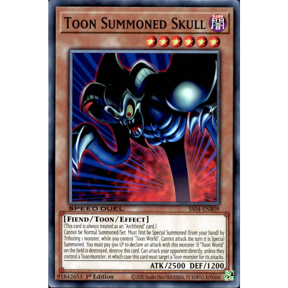 Toon Summoned Skull SS04-ENB09 Yu-Gi-Oh! Card from the Speed Duel: Match of the Millennium Set